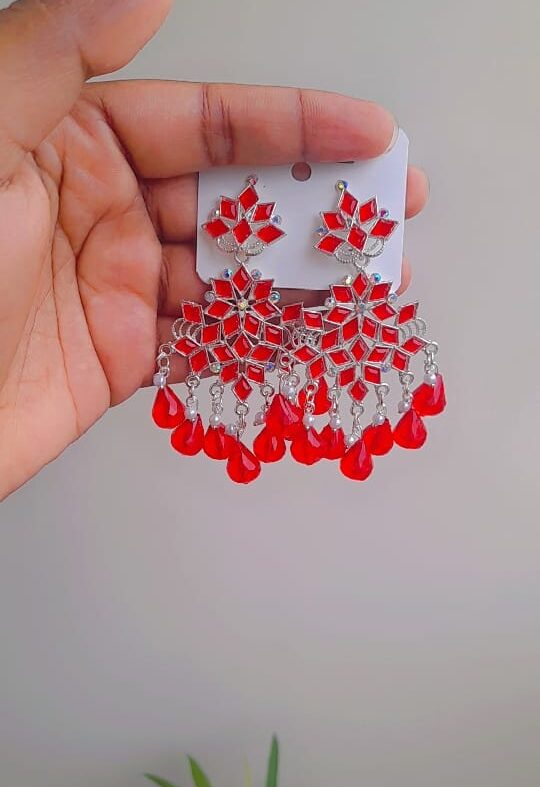 traditonal earring red